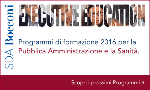 Bocconi - Programmi di formazione 2016 per la Pubblica Amministrazione e la Sanità
